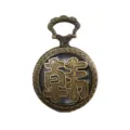 Vintage Hollow Surname Pocket Watch Bronze Quartz Necklace Pendant Gift for Men Women - Surname Han