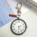 Student kwarts zakhorloge met examen gelukshanger, minimalistische draagbare sleutelhanger klok. - Kreeftensluiting Zwart