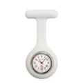White silicone nurse watch fob pocket watch for medical staff students daily use and exams. - White