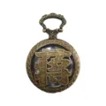 Vintage bronze hollow quartz pocket watch necklace pendant gift for men and women - Surname Jiang