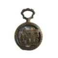 Vintage bronze Chinese surname Lu pocket watch necklace pendant retro quartz gift for men women - Surname Lu