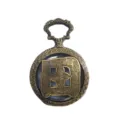 Vintage bronze pocket watch necklace with hollow carved traditional lucky patterns for unisex gift. - Surname Tian