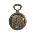 Vintage bronze hollow pocket watch necklace retro quartz pendant gift for men and women - Surname Wei