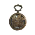 Vintage bronze hollow Chinese surname pocket watch quartz necklace gift pendant item. - Xu
