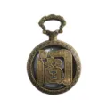 Vintage bronze hollow pocket watch necklace Chinese blessing character pendant quartz watch - Yan
