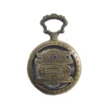 Vintage bronze hollow hundred family surnames pocket watch necklace retro quartz pendant gift - Badges