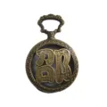 Vintage bronze hollow pocket watch necklace pendant with retro quartz design for men and women - Surname Shao