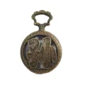 Retro bronze hollow surname pocket watch quartz necklace pendant gift for men and women. - Surname Sun