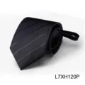 Black Striped Zipper Necktie Men Formal Business Suit Neckwear Classic Style New - L7XH120P (Zip-up)