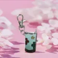 Simpatico portachiavi orologio telefono cellulare a conchiglia, ciondolo borsa orologio infermiera. - Blu