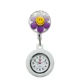 Cute silicone nurse watch with smiley flower retractable clip for daily medical work. - Y020