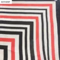 Wholesale polyester silk women square scarf 60cm geometric striped printed fashion accessory - XHYH09P Style