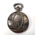 Orologio da tasca vintage in bronzo con design in rilievo London Eye, segnatempo retro. - London Eye Bronzo