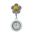 Cute smiley flower nurse watch, silicone retractable fob pocket watch with quartz movement. - Y014