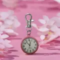 Grazioso orologio da tasca infermiera rosa portachiavi mini quarzo per studenti ed esami. - Rosa