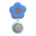 Orologio da infermiera in silicone fiore blu con movimento al quarzo, comoda tasca. - Blu zaffiro