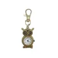 Cute vintage owl quartz pocket watch keychain portable student fashion gift jewelry accessory - D0157 Gold Yellow Eyes 2