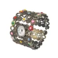 Orologio bracciale etnico vintage da donna, elegante orologio al quarzo in metallo bronzo. - Bronzo ciano