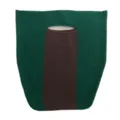 Damen Strick Shopper Tasche Retro Farbblock lässige Pendler Handtasche Stricktasche - Dunkelgrün und Dunkelbraun