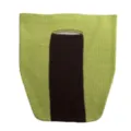 Grüne gestrickte Tragetasche Farblock lässige Pendler Handtasche minimalistische Shopper - Hellgrün und Dunkelbraun