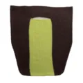 Strick Handtasche Freizeit Shopper braun hellgrün Farbblock Design moderne Damen Umhängetasche - Dunkelbraun und Hellgrün