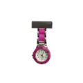Orologio da tasca per infermiera rosa orologio al quarzo con spilla per personale medico lavoro - Rosso rosa