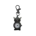 Vintage bronze owl pocket watch quartz clock cute hanging fob watch for students. - D0157 Antique Bronze Brown Eyes
