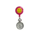 Cute pink smiley face retractable nurse fob watch quartz pocket watch for medical students - Smiley Face Badge Reel + 8220 Pink