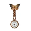 Crystal gradient butterfly nurse watch, fashionable pocket watch for medical staff and students. - Gradient Small Butterfly (4)