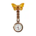 Crystal gradient butterfly nurse watch, rose gold pocket watch, fashion student timepiece. - Gradient Small Butterfly (9)