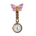 Colorful gradient crystal butterfly nurse watch, fashion versatile pocket watch for students. - Gradient Small Butterfly (5)