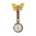 Crystal butterfly nurse watch, rose gold pocket watch for medical staff and students. - Gradient Small Butterfly (7)