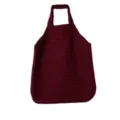 Weinrote gestrickte Damentasche, retro lässige Schultertasche mit geräumigem Alltagsstauraum. - Burgunderrot
