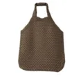 Braune Strick-Tasche im Vintage-Stil, gehäkelte Damen-Schultertasche, große Henkeltasche. - Khaki