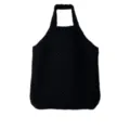 Schwarze Strick-Tasche, lässige Schultertasche mit Struktur-Design für den Alltag. - Schwarz