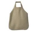 Beigefarbene gestrickte Tote Tasche Vintage Stil elegante Schulter Handtasche Alltagstasche - Aprikose