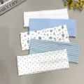 Close-up of assorted floral striped polka dot stretch headbands for yoga and daily sports. - Blue Themed Mix
