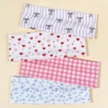 Women's elastic stretch hair bands set, cute printed headbands for yoga, sports and daily wear. - Floral Mix Pattern 2