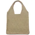 Khakifarbene Strick Umhängetasche, lässige große Chic Shopper Handtasche, bequeme Beuteltasche. - Khaki