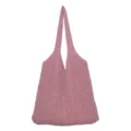 Rosa geflochtene Tasche Damen, große Kapazität lässige Schultertasche, chic Retro Stricktasche. - Hellrosa