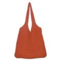 Oranger Strick Shopper, lässige Retro Damentasche, große Kapazität modische Umhängetasche. - Orange