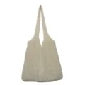 Beige gestrickte Umhängetasche lässige große Kapazität Strick Shopper Tasche Damen - Aprikose