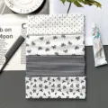 Korean style black and white wide headband set, trendy polka dot and stripe bow hair accessories. - 4 Pieces / Black White Mix Set