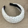 Chic wide star-printed padded headband for women, comfortable daily hair accessory. - Light Grey Star Style