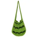 Grüne Strick-Tasche, lässige gewebte Umhängetasche für Damen, ideal für Alltag und Reisen. - Grasgrün