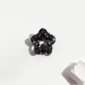 Mini molletta per capelli a stella nera con strass viola per acconciature dolci e frangia. - Stella a Cinque Punte Vuota Nera