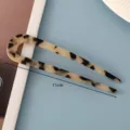 Minimalist tortoise shell acetate U-shaped hair fork elegant hair stick accessory for women - 6 Beige Tortoiseshell