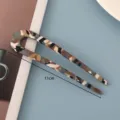 Acetate U-shaped hair fork for elegant buns, minimalist tortoise shell hair accessory for women. - 10 Camouflage Pattern