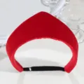 Red velvet padded halo headband medieval retro crown hair accessory for women party vintage style - Elastic Band Basic Style / Red