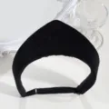 Black velvet crown headband baroque style hair hoop vintage elegant hair accessories women - Elastic Band Basic Style / Black